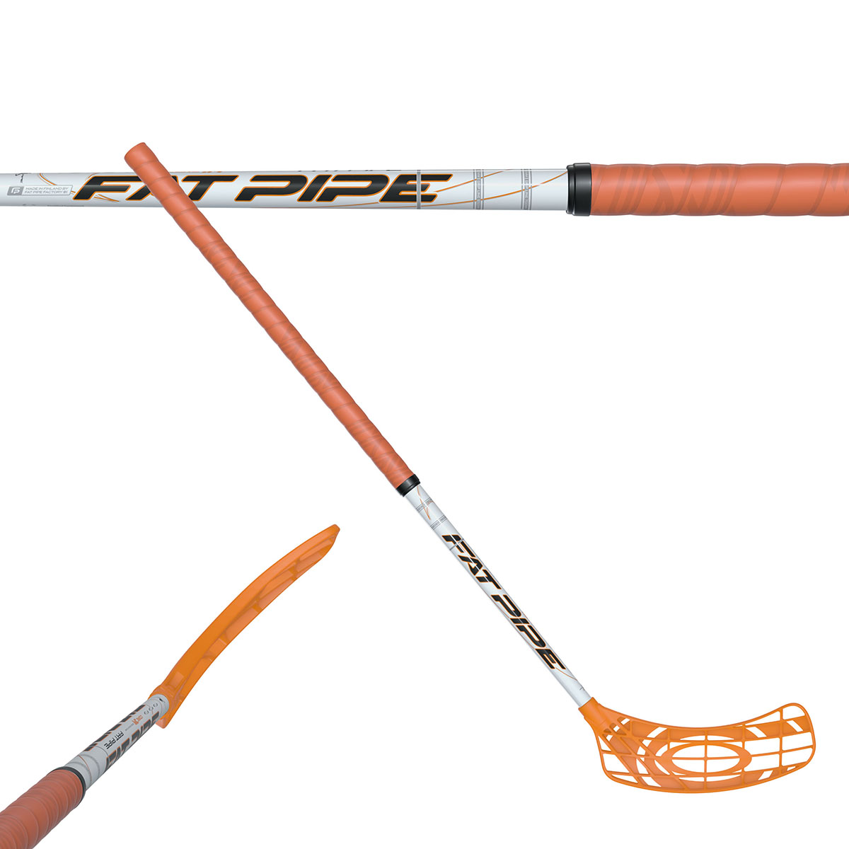 Fat Pipe Floorball Schläger CORE 34 White/Orange